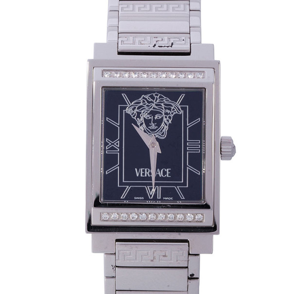 Versace Black Stainless Steel ISQ99 Women's Wristwatch 22MM