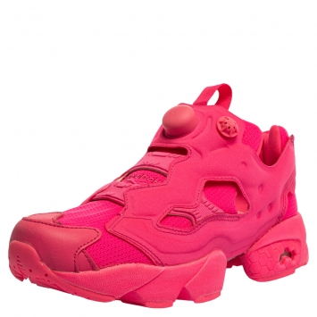 Pre Owned Vetements x Reebok Fluorescent Pink Nylon And Fabric Instapump Fury Sneakers Size 39