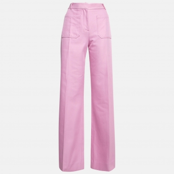 Pre Owned Victoria Beckham Pink Jumbo Alina Trousers M