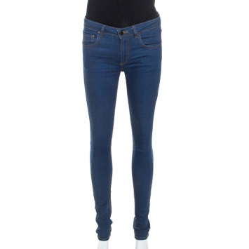 Pre Owned Victoria Beckham Blue Denim Slim Fit Jeans S