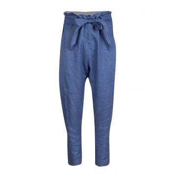 Pre Owned Vivienne Westwood Anglomania Linen Faux Double Layer Tie Detail Pants M