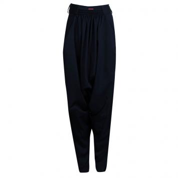 Pre Owned Vivienne Westwood Red Label Navy Blue Wool Relaxed Waist Harem Trousers M