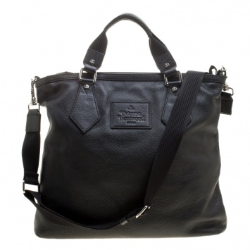 Pre Owned Vivienne Westwood Black Leather Tote