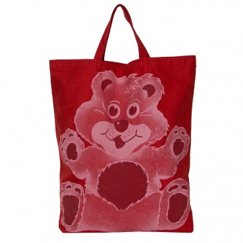 Pre Owned Vivienne Westwood Red Teddy Bear Printed Canvas Tote