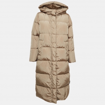 Pre Owned Weekend Max Mara Beige Nylon Padded Parka Jacket M