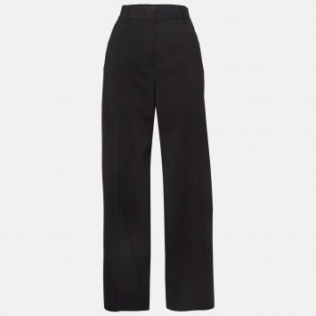 Pre Owned Weekend Max Mara Black Wool Formal Trousers M