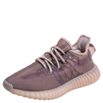 Pre Owned Yeezy x Adidas Brown Mesh Boost 350 V2 Mono Mist Sneakers Size 36 2/3