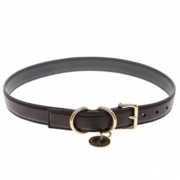 Pre Owned Yves Saint Laurent Black Leather Belt 80CM