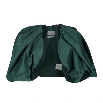 Pre Owned Yves Saint Laurent Paris Dark Green Front Open Ruffled Bolero Jacket S