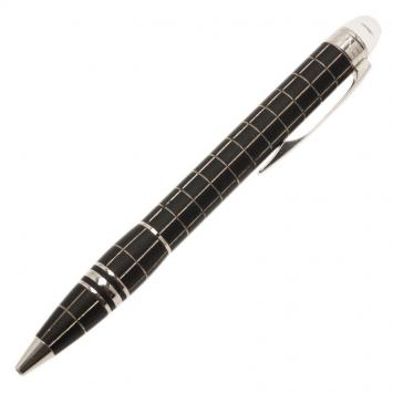 Pre Owned MontBlanc Black Laquer Platinum Plated Twist To Open Starwalker Ballpoint-Pen