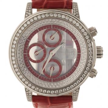 Pre Owned Quinting Transparent Stainless Steel Diamond Mysterious Chronograph Wristwatch 39MM