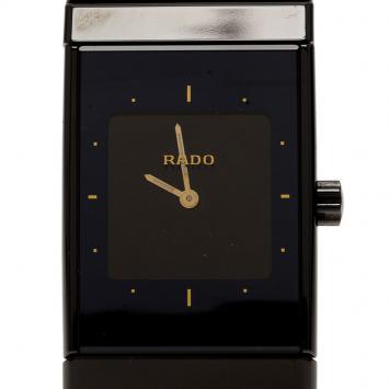 Pre Owned Rado Black Stainless Steel and Ceramic Diastar Integral Unisex Wristwatch 27MM