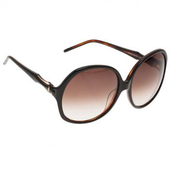 Roberto Cavalli Black Bougainvillea Square Sunglasses