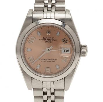 Rolex Pink Stainless Steel 79160 Datejust Women's Wristwatch 26MM