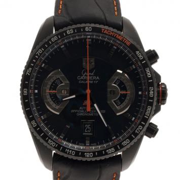Pre Owned Tag Heuer Black Ion Plated Stainless Steel Grand Carrera Calibre 17 RS2 Men's Wristwatch 43MM (Limited Edition)
