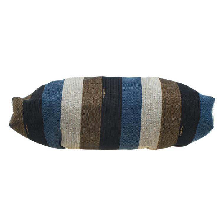 Pre Owned Fendi Multicolor Striped Canvas Limited Edition Chef Flap Bag