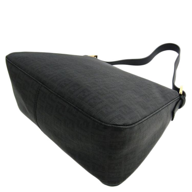 مملوكة مسبق�ًا Fendi Black Zucchino Coated Canvas Mama Baguette Shoulder Bag