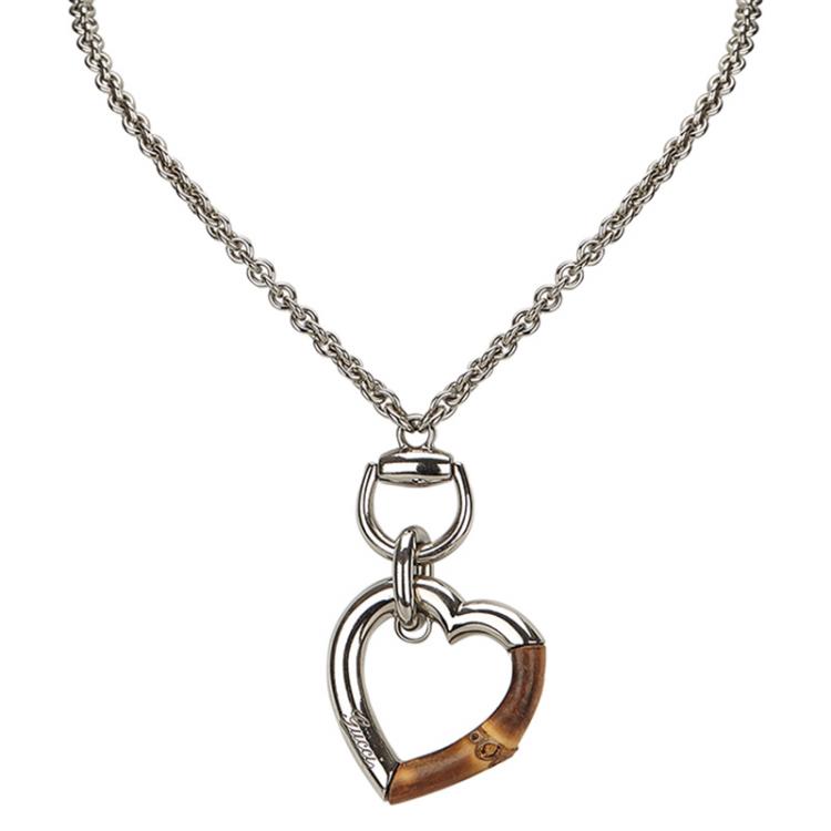 gucci bamboo heart necklace