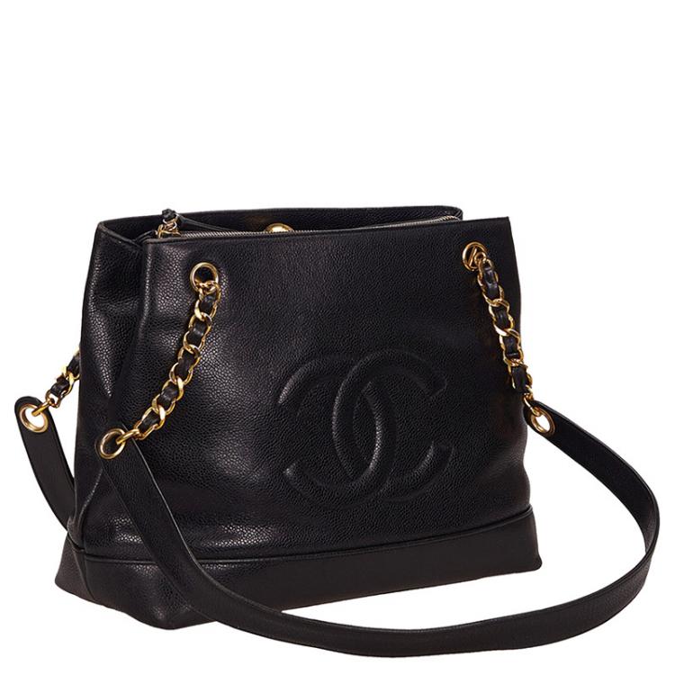 Chanel Black Caviar CC Vintage Shoulder Bag Chanel | TLC