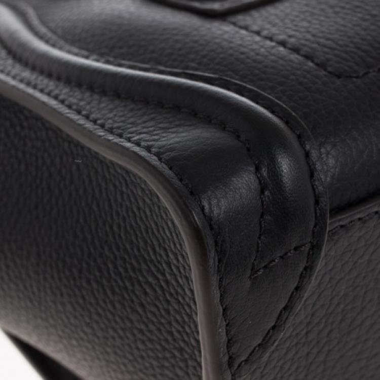 Pre Owned Celine Black Nano Luggage Tote