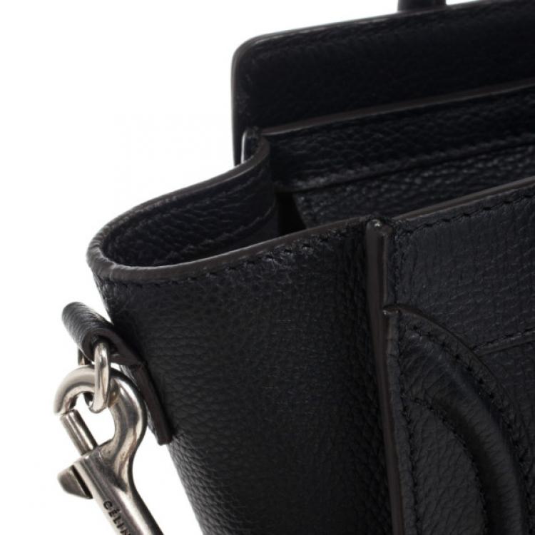 Pre Owned Celine Black Nano Luggage Tote