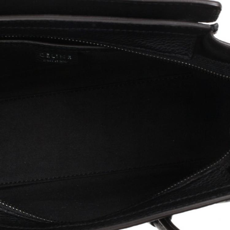 Pre Owned Celine Black Nano Luggage Tote