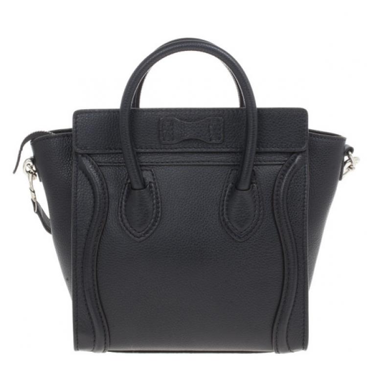 Pre Owned Celine Black Nano Luggage Tote