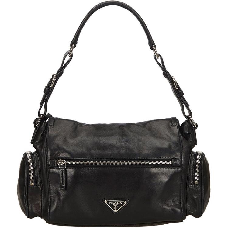 prada double pocket shoulder bag