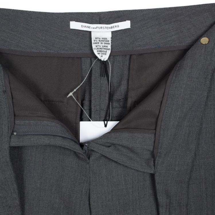 Pre Owned Diane Von Furstenberg Geordinne Crop Pants S