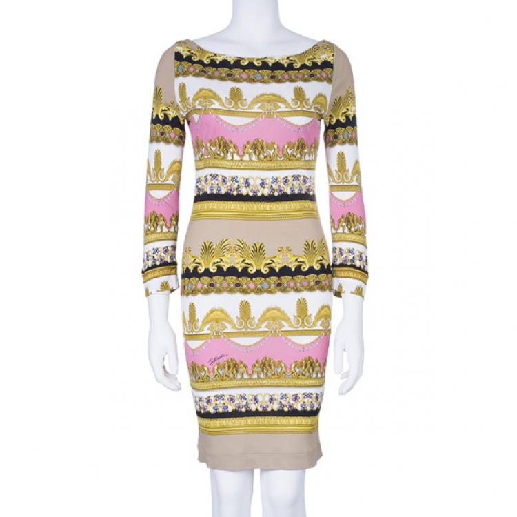 Pre Owned Just Cavalli Royal Print Shift Dress L
