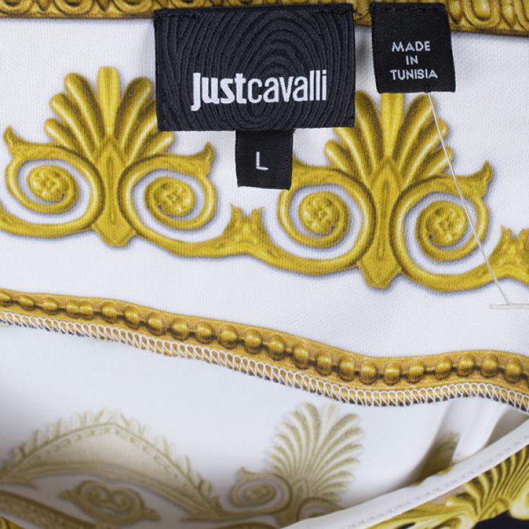 Pre Owned Just Cavalli Royal Print Shift Dress L
