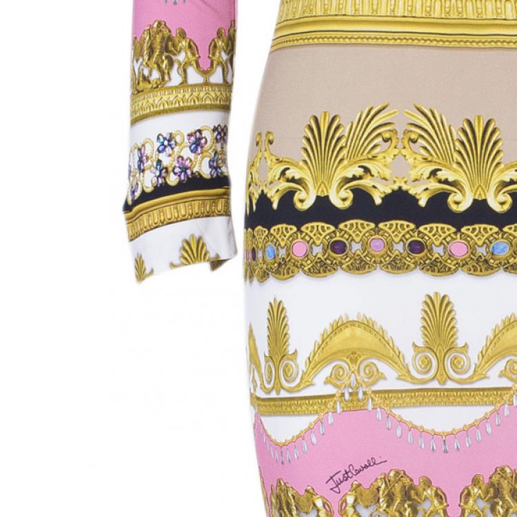 Pre Owned Just Cavalli Royal Print Shift Dress L