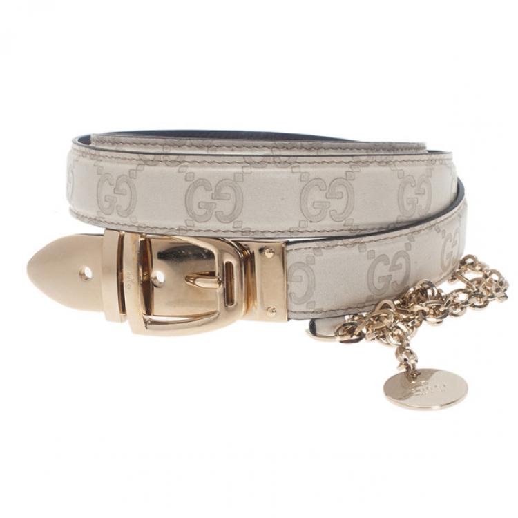 Cream clearance gucci belt