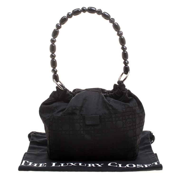 Pre Owned Dior Black Nylon Bucket Bag
