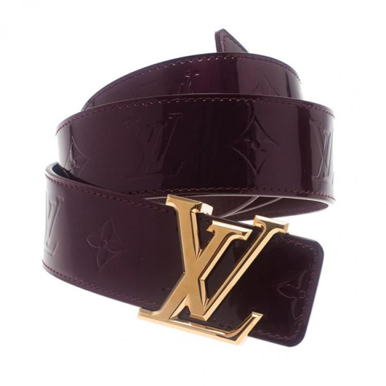 Louis Vuitton Amarante Monogram Vernis LV Initiales Belt 95CM Louis Vuitton