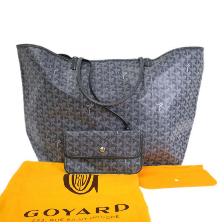 Pre Owned Goyard Grey Canvas Saint Louis Tote GM