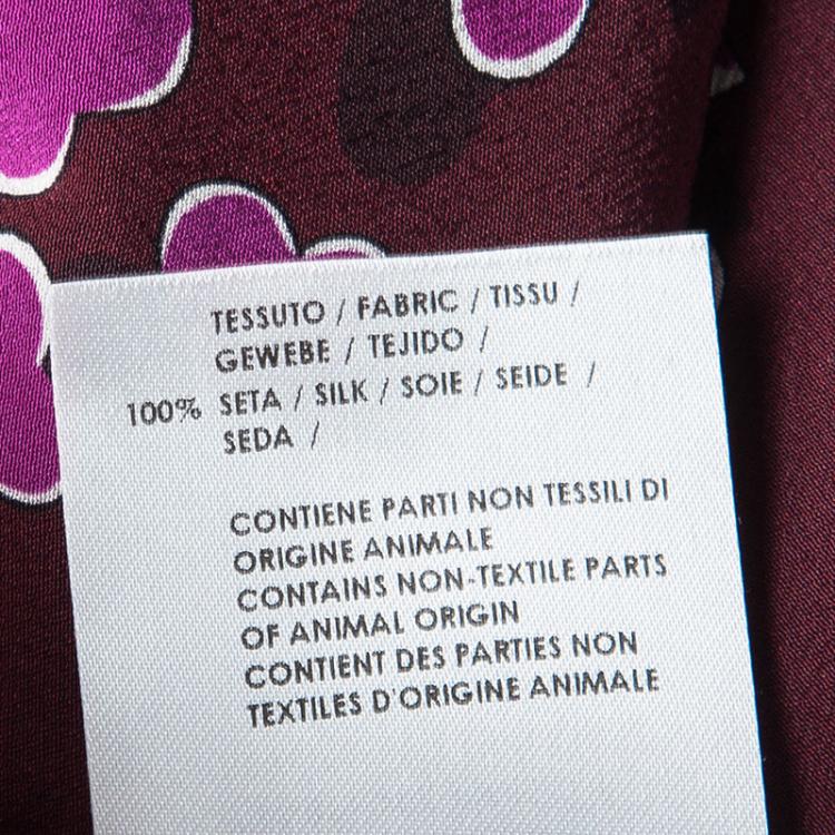 Pre Owned Gucci Resort'14 Multicolor Heart Printed Silk Gathered Maxi Dress S