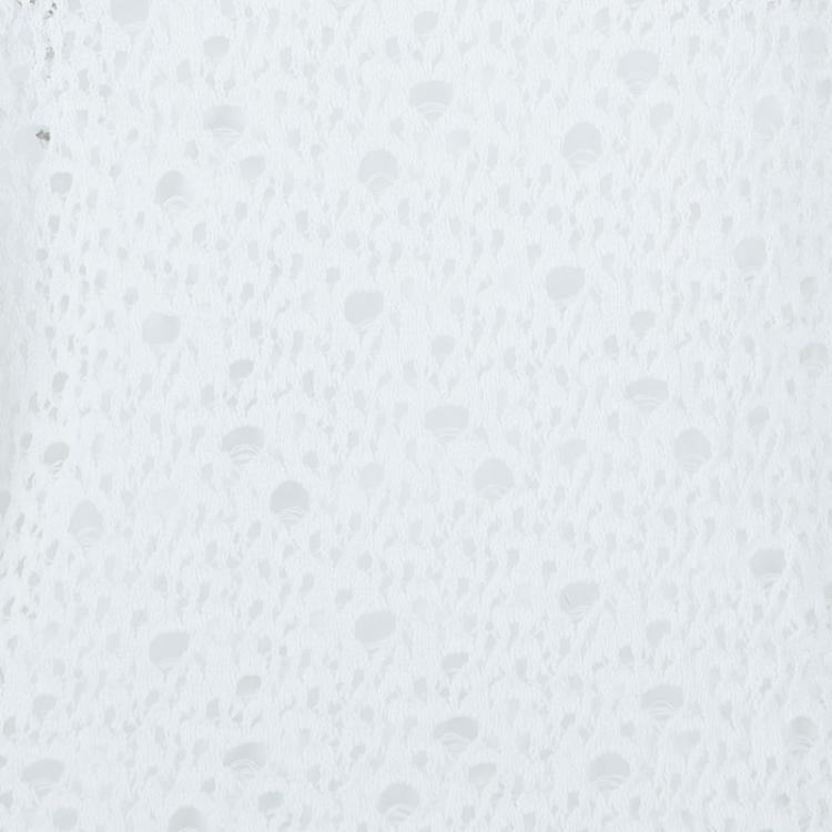 مملوكة مسبقًا Chanel White Eyelet Knit Top M