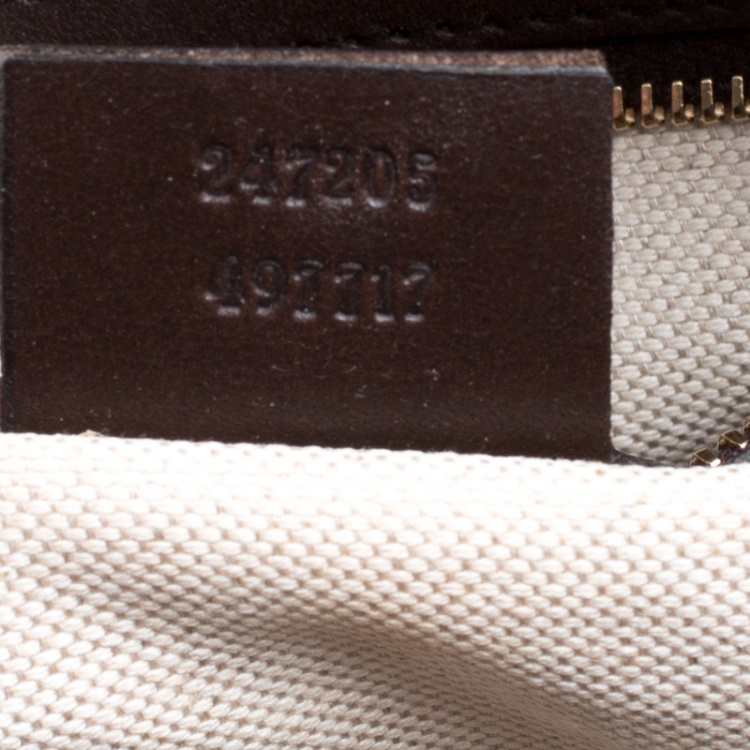 Pre Owned Gucci Brown/Beige GG Canvas Medium Vintage Web Boston Bag