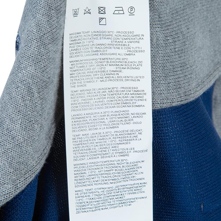 Pre Owned Armani Junior Grey Knit Notched Collar Blazer 2 Yrs