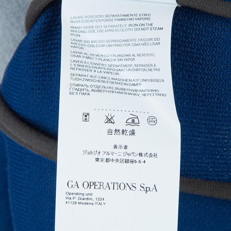 Pre Owned Armani Junior Grey Knit Notched Collar Blazer 2 Yrs