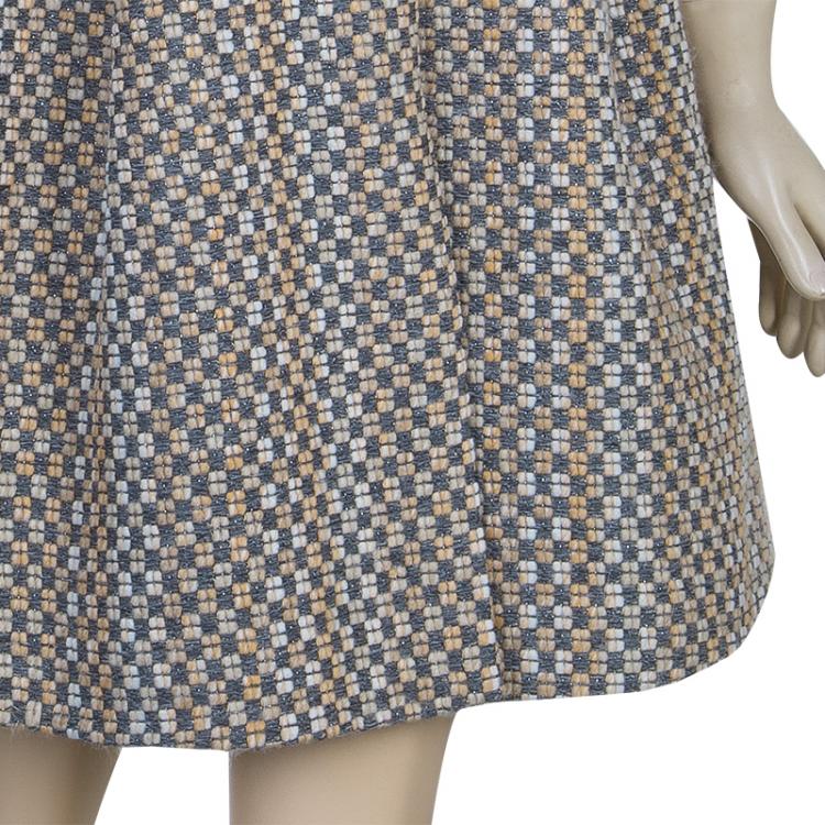 Pre Owned Armani Junior Grey Tweed Sleeveless Dress 6 Yrs