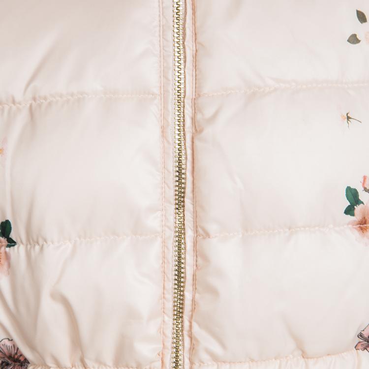 Pre Owned Armani Junior Pink Floral Printed Hooded Puffer Jacket 8 Yrs