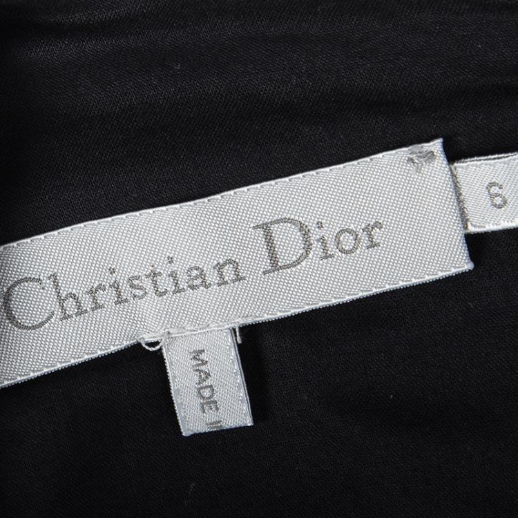 Pre Owned  Dior Blue Jersey Asymmetric Pleat Detail Sleeveless Dress 6 Yrs