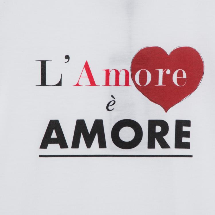 Pre Owned Dolce & Gabbana White Print Cotton T Shirt 6 Yrs