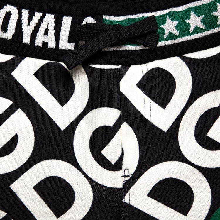 Pre Owned Dolce & Gabbana Multicolor DG Mania Print Jersey Track Shorts 4 Yrs
