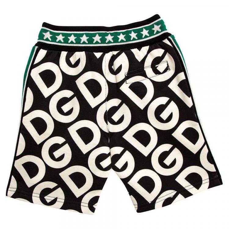 Pre Owned Dolce & Gabbana Multicolor DG Mania Print Jersey Track Shorts 4 Yrs