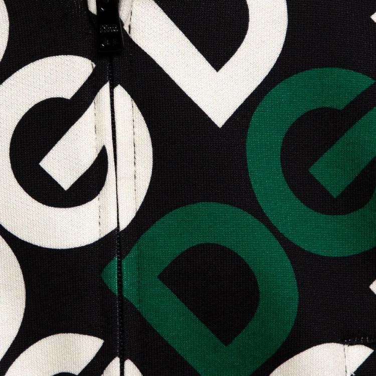 Pre Owned Dolce & Gabbana Multicolor DG Mania Print Jersey Hoodie 4 Yrs