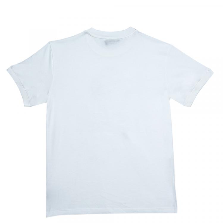 Pre Owned Dolce & Gabbana White Print Cotton DG Crown T Shirt 10 Yrs