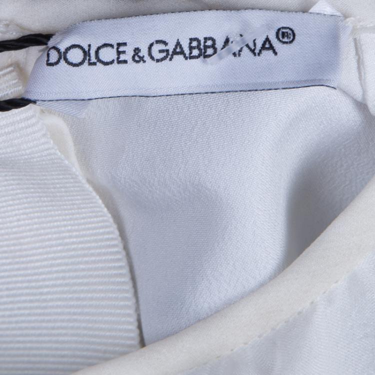 Pre Owned Dolce & Gabbana Monochrome Lace Print Dress 3-6 Mths